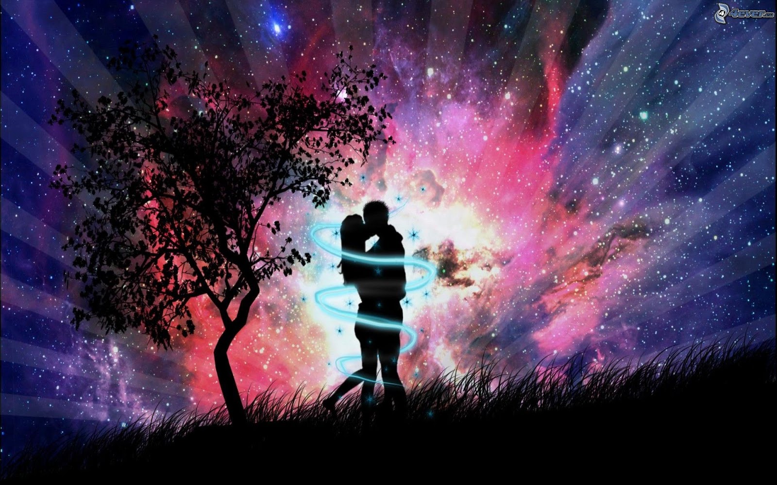 silueta-de-una-pareja,-abrazar,-beso,-universo,-arte-digital-151893